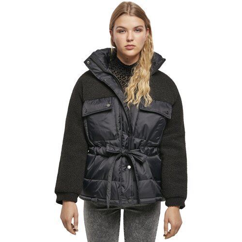 Urban Classics Ladies Sherpa Mix Puffer Jacket black XS