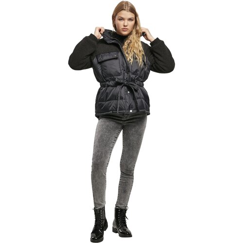 Urban Classics Ladies Sherpa Mix Puffer Jacket black XS