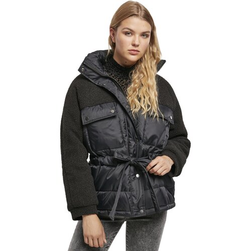 Urban Classics Ladies Sherpa Mix Puffer Jacket black XS