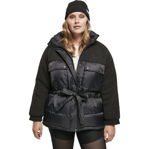 Urban Classics Ladies Sherpa Mix Puffer Jacket black XXL