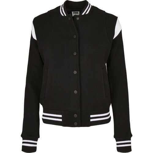 Urban Classics Ladies Organic Inset College Sweat Jacket black/white S