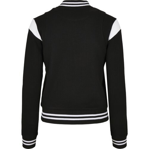 Urban Classics Ladies Organic Inset College Sweat Jacket black/white XS