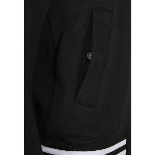 Urban Classics Ladies Organic Inset College Sweat Jacket black/white XS