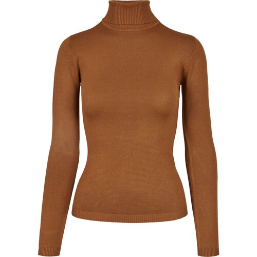 Urban Classics Ladies Basic Turtleneck Sweater toffee 4XL