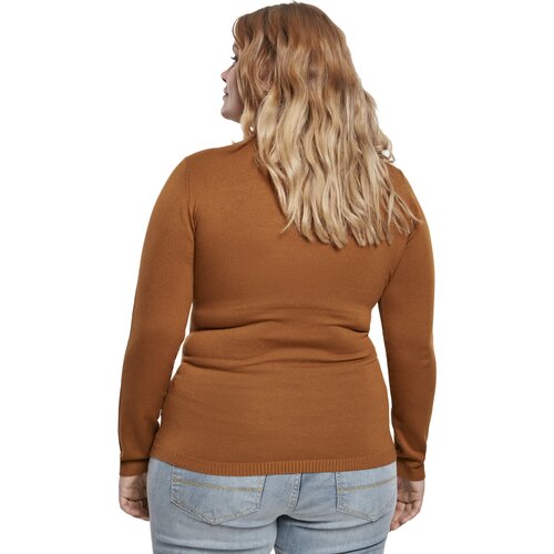 Urban Classics Ladies Basic Turtleneck Sweater toffee 4XL