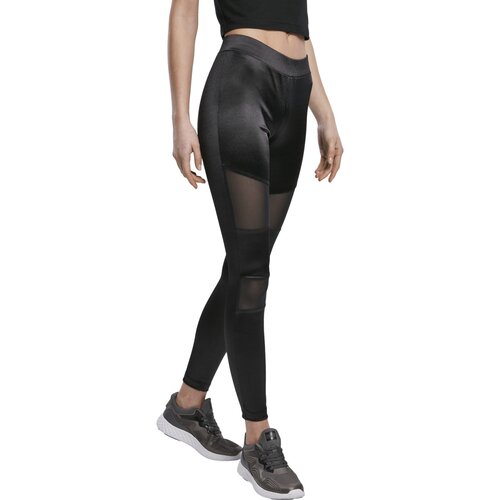 Urban Classics Ladies Shiny Tech Mesh Leggings black XS