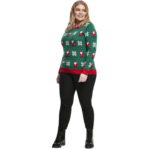 Urban Classics Ladies Santa Christmas Sweater x-masgreen 5XL