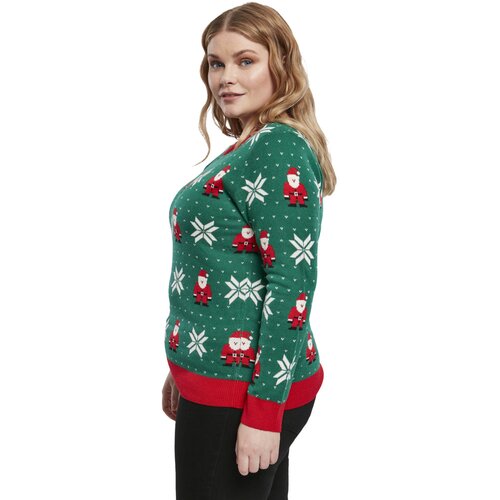 Urban Classics Ladies Santa Christmas Sweater x-masgreen 5XL