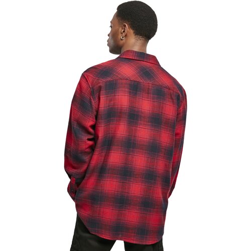 Urban Classics Oversized Checked Grunge Shirt black/red L