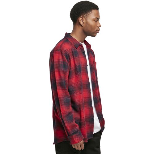 Urban Classics Oversized Checked Grunge Shirt black/red XL