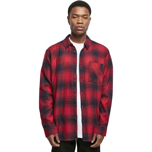 Urban Classics Oversized Checked Grunge Shirt black/red XXL