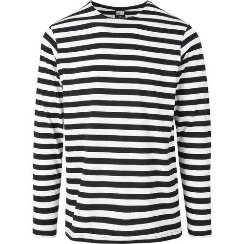 Urban Classics Regular Stripe LS white/black 4XL