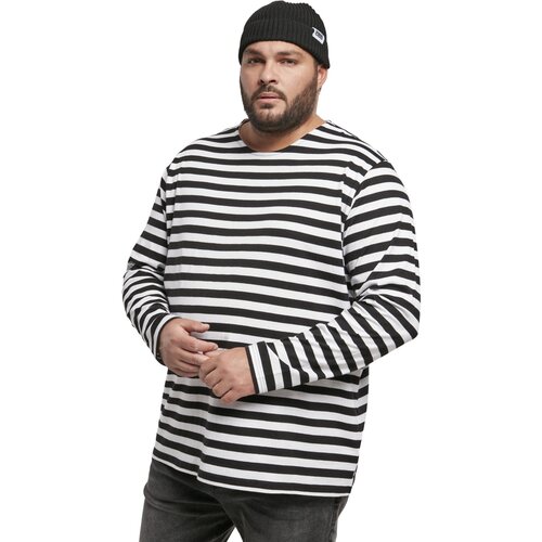 Urban Classics Regular Stripe LS white/black 4XL