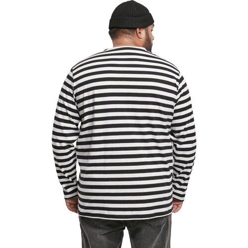 Urban Classics Regular Stripe LS white/black 4XL