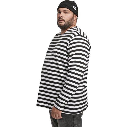 Urban Classics Regular Stripe LS white/black 4XL