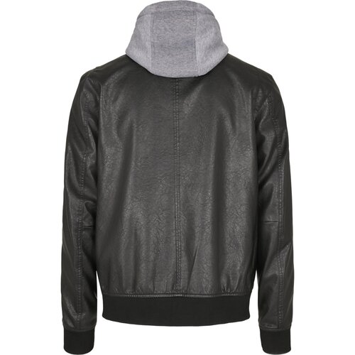 Urban Classics Fleece Hooded Fake Leather Jacket