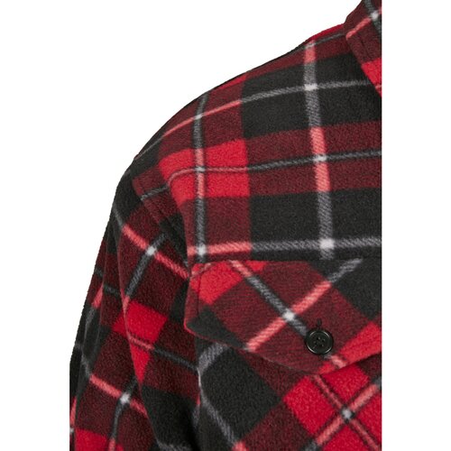 Urban Classics Plaid Teddy Lined Shirt Jacket red/black L