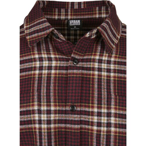 Urban Classics Checked Campus Shirt cherry/honey L