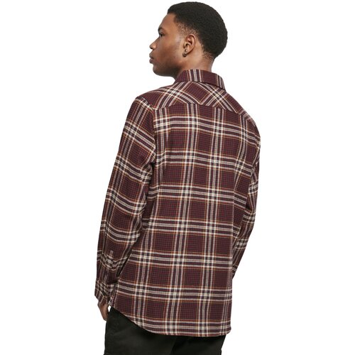 Urban Classics Checked Campus Shirt cherry/honey L