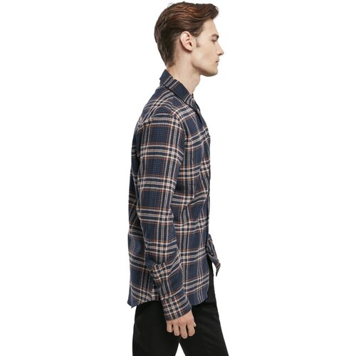 Urban Classics Checked Campus Shirt darkblue/rustred L