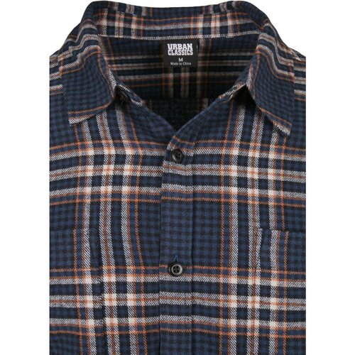 Urban Classics Checked Campus Shirt darkblue/rustred L