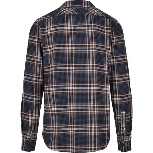 Urban Classics Checked Campus Shirt darkblue/rustred S