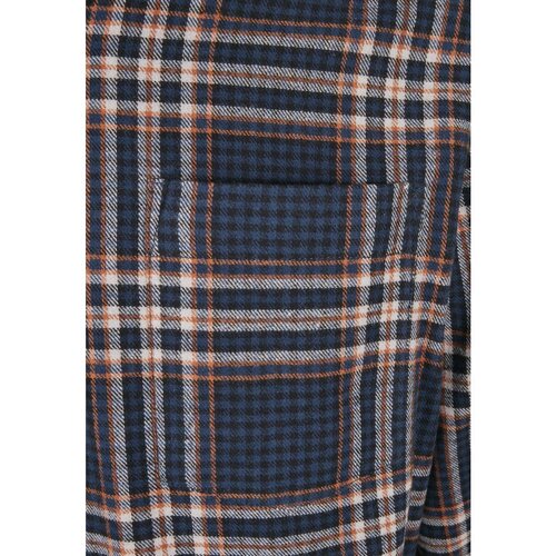 Urban Classics Checked Campus Shirt darkblue/rustred S