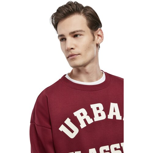 Urban Classics College Print Crew burgundy L