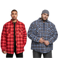 Urban Classics Plaid Quilted Shirt Jacket