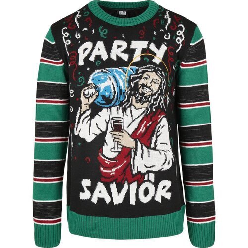 Urban Classics Savior Christmas Sweater black/x-masgreen M