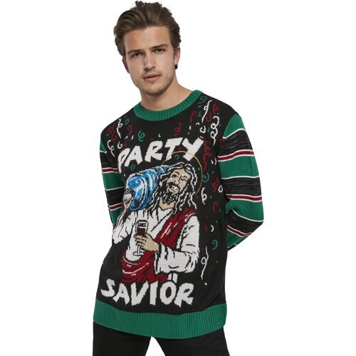 Urban Classics Savior Christmas Sweater black/x-masgreen M