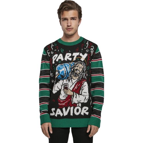 Urban Classics Savior Christmas Sweater black/x-masgreen M