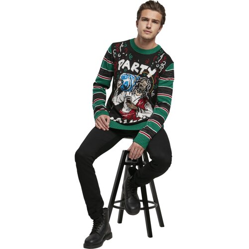 Urban Classics Savior Christmas Sweater black/x-masgreen XXL