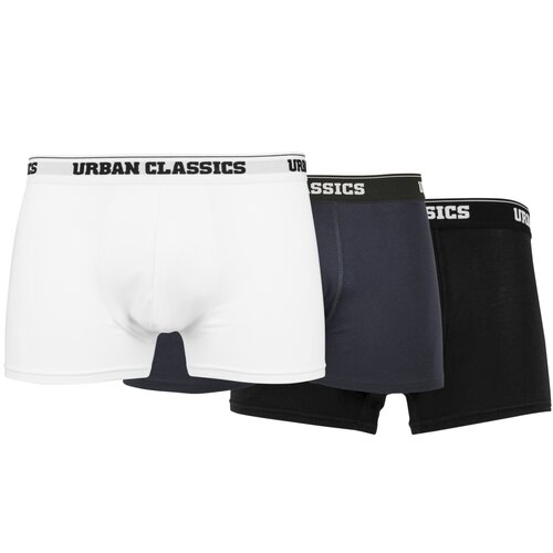 Urban Classics Organic Boxer Shorts 3-Pack white/navy/black 3XL