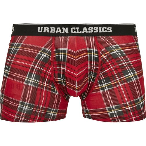 Urban Classics Boxer Shorts 3-Pack red plaid aop+moose aop+blk XXL