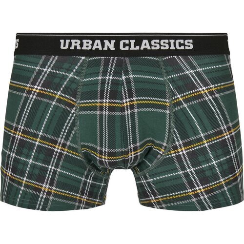 Urban Classics Boxer Shorts 3-Pack dgrn plaidaop+btlgrn/dblu+dgrn 4XL