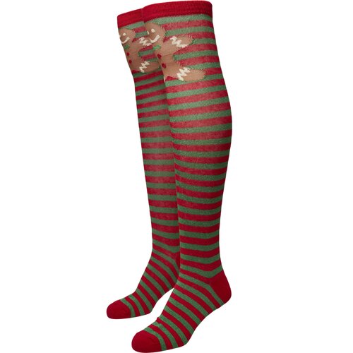 Urban Classics Christmas Overknees Socks red/green 39-42