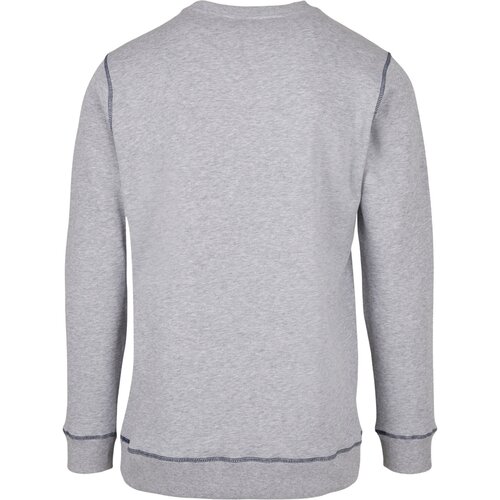 Urban Classics Organic Contrast Flatlock Stitched Crew grey/darkblue 5XL