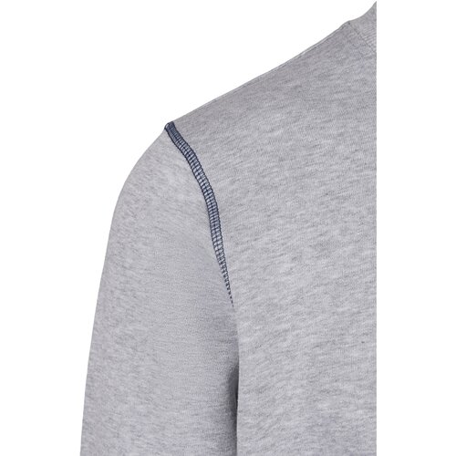 Urban Classics Organic Contrast Flatlock Stitched Crew grey/darkblue 5XL