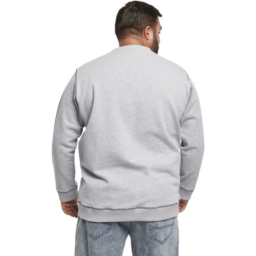 Urban Classics Organic Contrast Flatlock Stitched Crew grey/darkblue 5XL