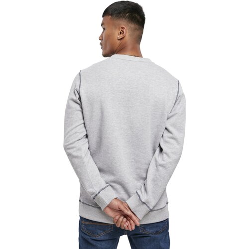 Urban Classics Organic Contrast Flatlock Stitched Crew grey/darkblue S