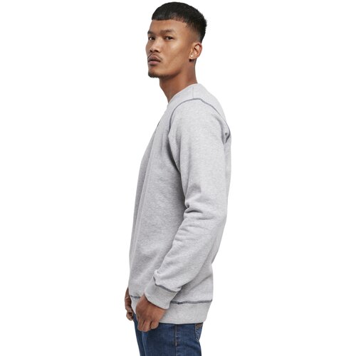 Urban Classics Organic Contrast Flatlock Stitched Crew grey/darkblue S