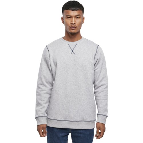 Urban Classics Organic Contrast Flatlock Stitched Crew grey/darkblue S