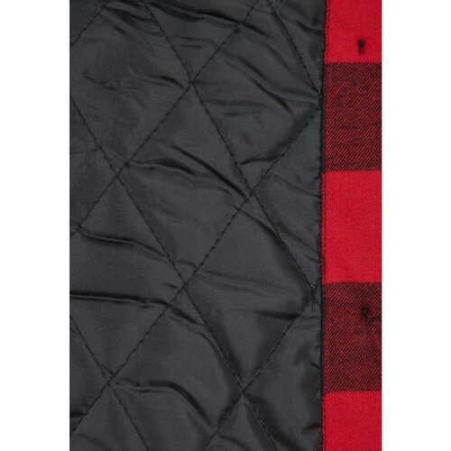 Urban Classics Padded Check Flannel Shirt black/red 4XL