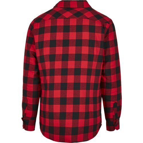 Urban Classics Padded Check Flannel Shirt black/red 5XL