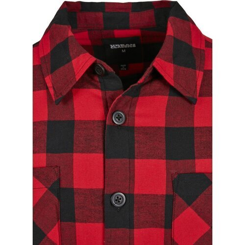 Urban Classics Padded Check Flannel Shirt black/red 5XL