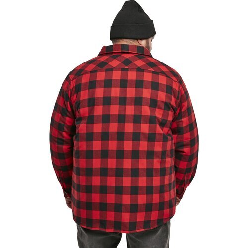 Urban Classics Padded Check Flannel Shirt black/red 5XL