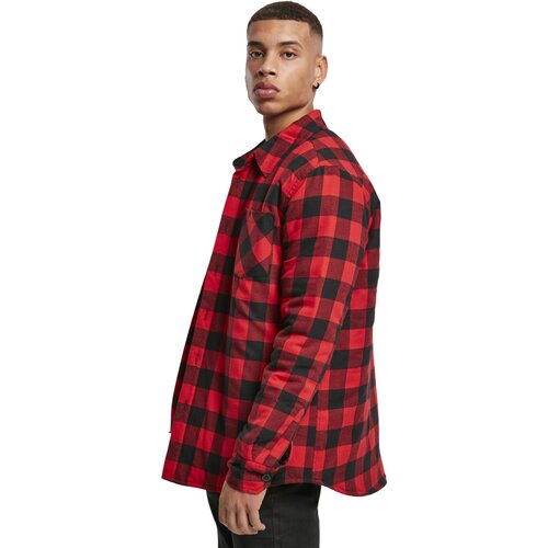 Urban Classics Padded Check Flannel Shirt black/red L