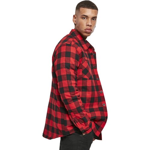 Urban Classics Padded Check Flannel Shirt black/red L