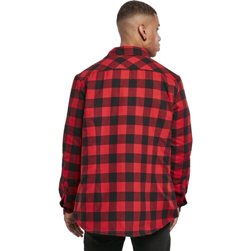 Urban Classics Padded Check Flannel Shirt black/red L